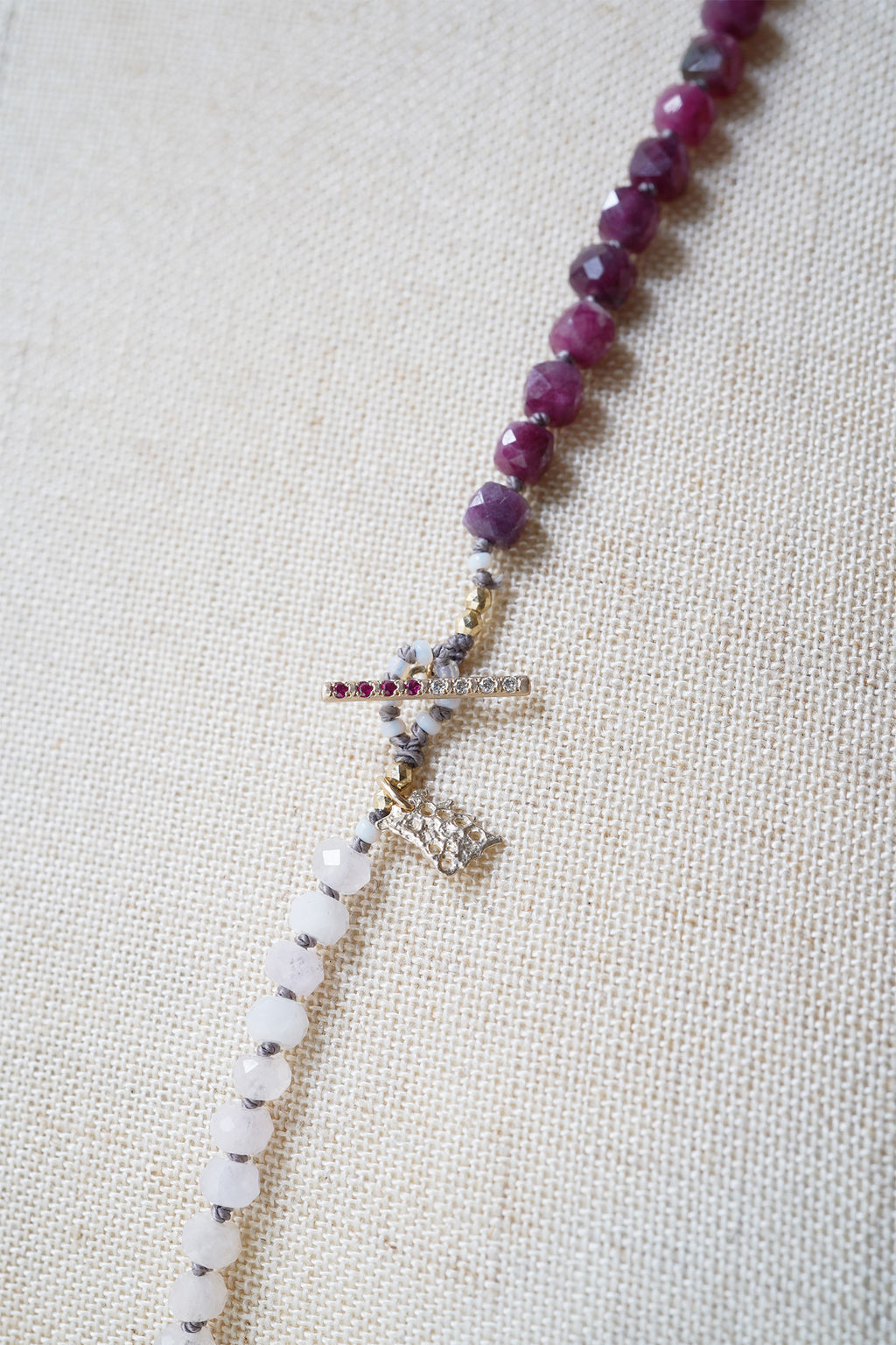 【-10/19限定】Curva ｙ Ruri JEWELRY/ [flores]  Morganite, White topaz, Pink tourmarine,  / Brown dia, Ruby