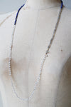 【-10/19限定】Curva ｙ Ruri JEWELRY/ [flores] Lapis lazuli, White topaz, Labradorite  / Brown dia, Emerald
