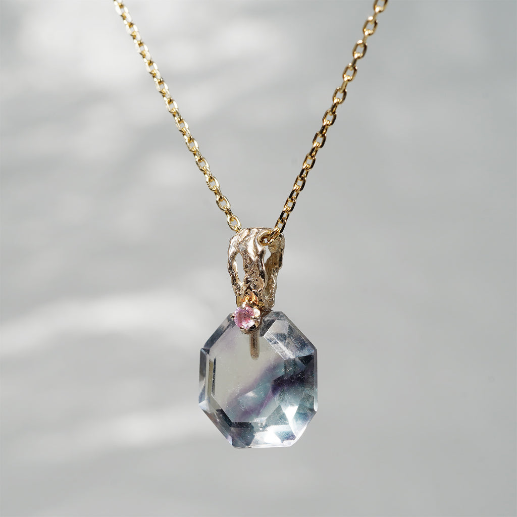 【-10/19限定】Curva ｙ Ruri JEWELRY/ [merletto]  Fluorite / Pink sapphire
