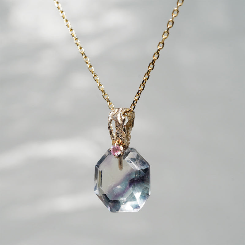 【-10/19限定】Curva ｙ Ruri JEWELRY/ [merletto]  Fluorite / Pink sapphire