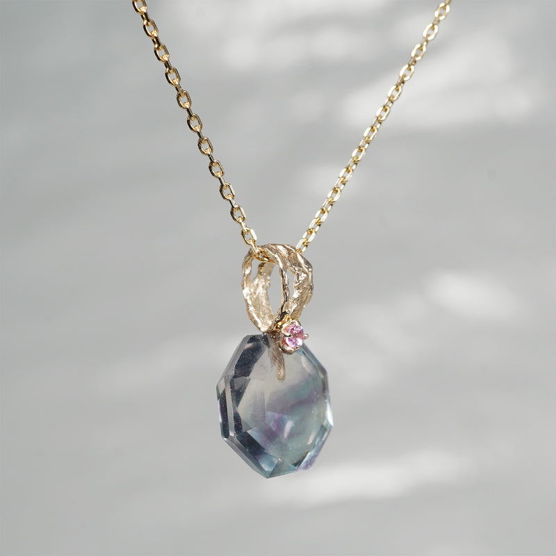 【-10/19限定】Curva ｙ Ruri JEWELRY/ [merletto]  Fluorite / Pink sapphire