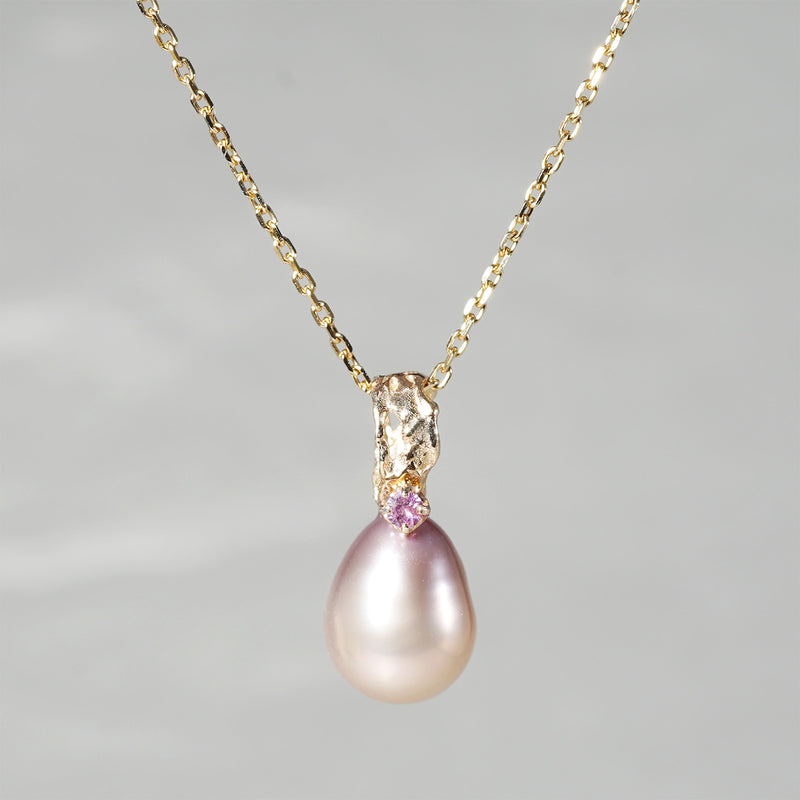 【-10/19限定】Curva ｙ Ruri JEWELRY/ [merletto]  Pink freshwater pearl / Pink sapphire