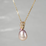 【-10/19限定】Curva ｙ Ruri JEWELRY/ [merletto]  Pink freshwater pearl / Pink sapphire