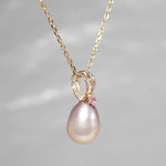 【-10/19限定】Curva ｙ Ruri JEWELRY/ [merletto]  Pink freshwater pearl / Pink sapphire