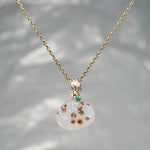 【-10/19限定】Curva ｙ Ruri JEWELRY/ [merletto]  Druzy agate / Emerald