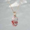 【-10/19限定】Curva ｙ Ruri JEWELRY/ [merletto]  Strawberry quartz / Emerald