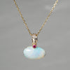 【-10/19限定】Curva ｙ Ruri JEWELRY/ [merletto]  White opal / Ruby