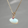 【-10/19限定】Curva ｙ Ruri JEWELRY/ [merletto]  White opal / Ruby