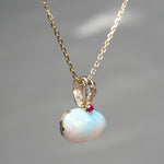 【-10/19限定】Curva ｙ Ruri JEWELRY/ [merletto]  White opal / Ruby