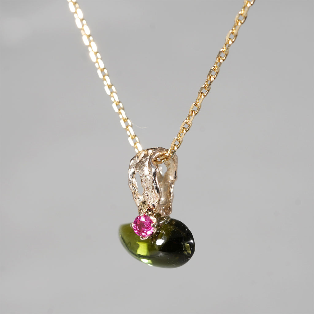 【-10/19限定】Curva ｙ Ruri JEWELRY/ [merletto]  Green tourmarine / Ruby