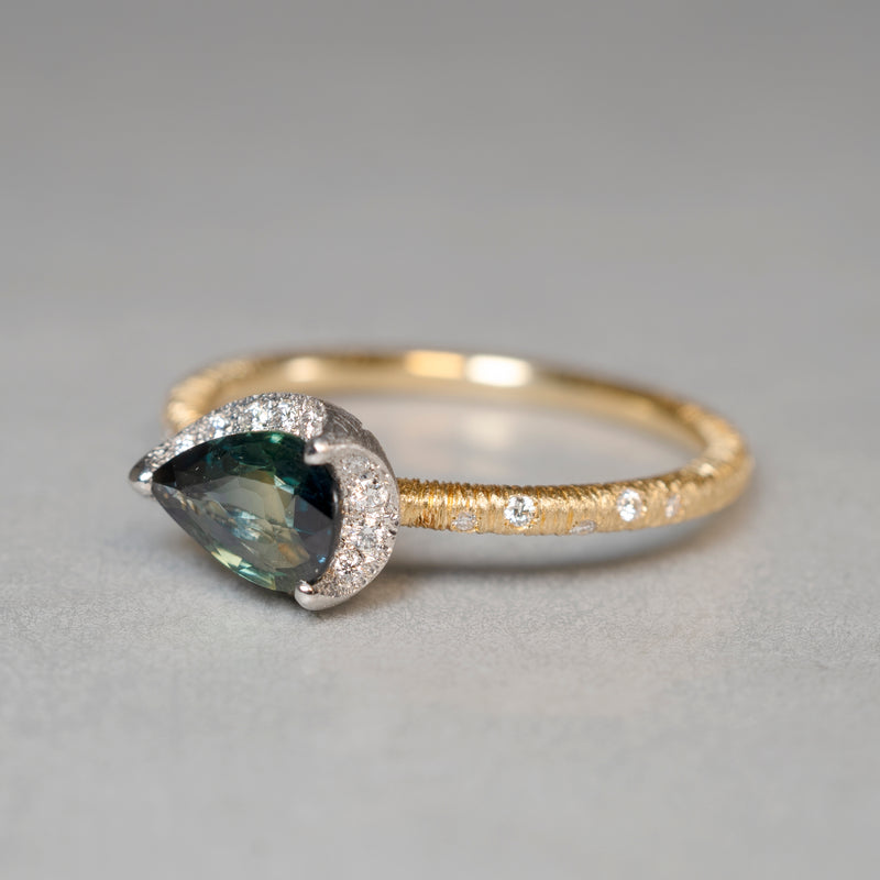 [5/3-5/25 Limited time only] 19un-neuf / Lotus Ring Bicolor sapphire CR07712