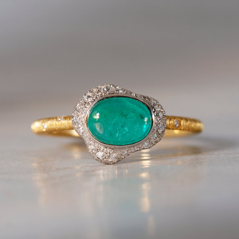 [5/3-5/25 Limited time only] 19un-neuf / Cloudy Ring Emerald CR063125