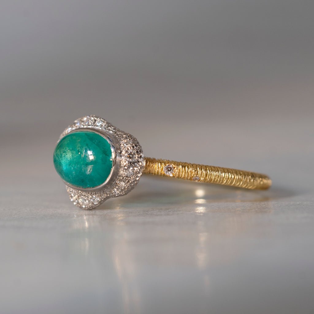 [5/3-5/25 Limited time only] 19un-neuf / Cloudy Ring Emerald CR063125
