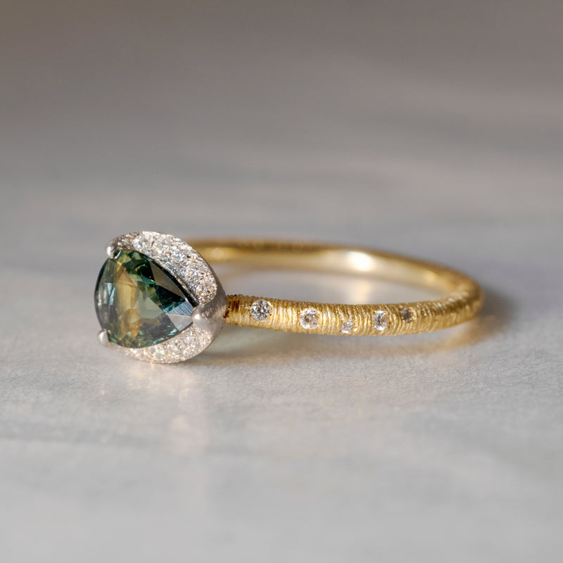 [5/3-5/25 Limited time only] 19un-neuf / Lotus Ring Bicolor sapphire CR07712