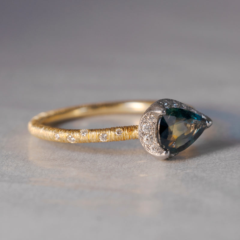 [5/3-5/25 Limited time only] 19un-neuf / Lotus Ring Bicolor sapphire CR07712
