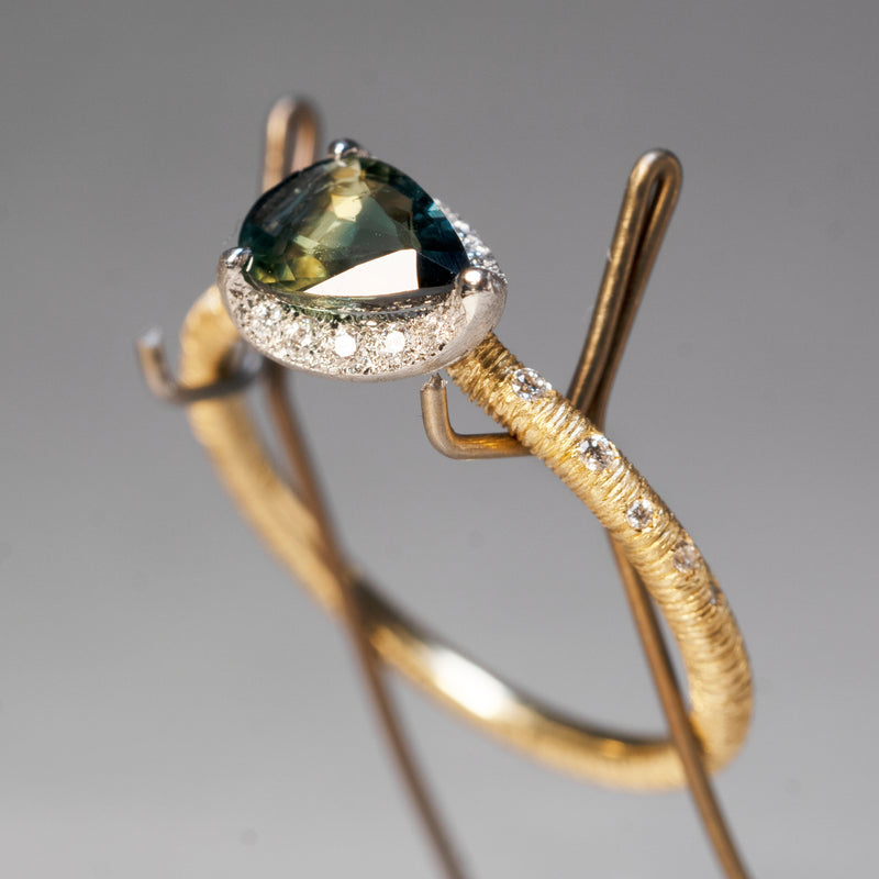[5/3-5/25 Limited time only] 19un-neuf / Lotus Ring Bicolor sapphire CR07712