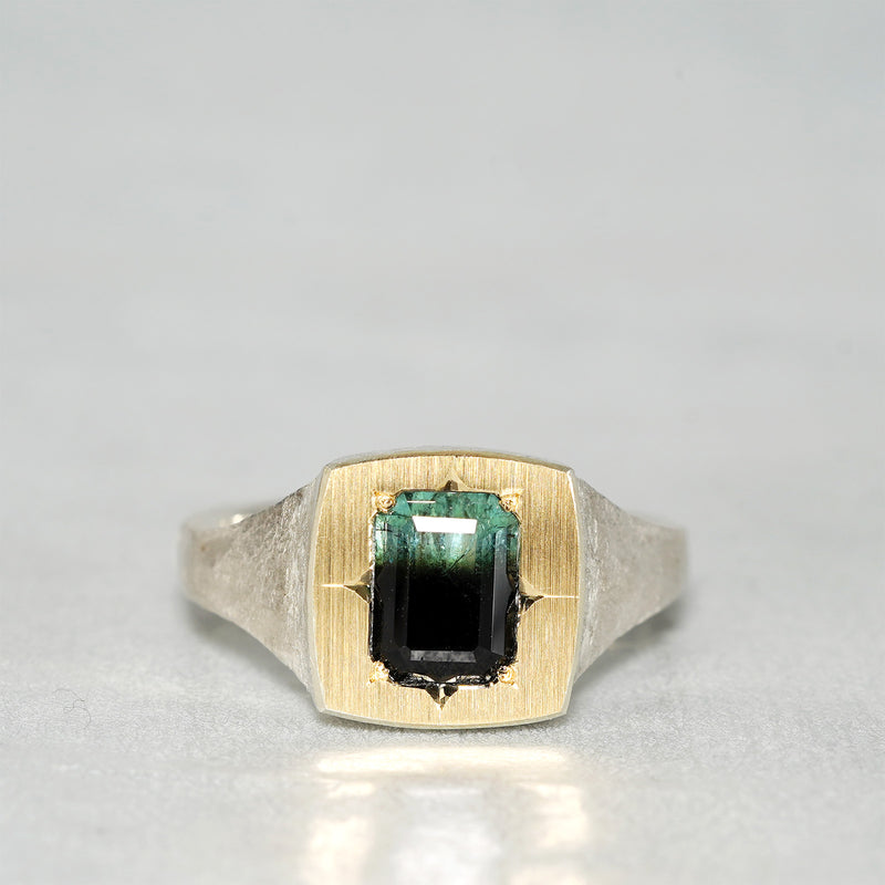 【Fuligoshed栄 15周年記念アイテム】GICLAT /  K18YG/silver x バイカラートルマリン 0.95ct  GLR873