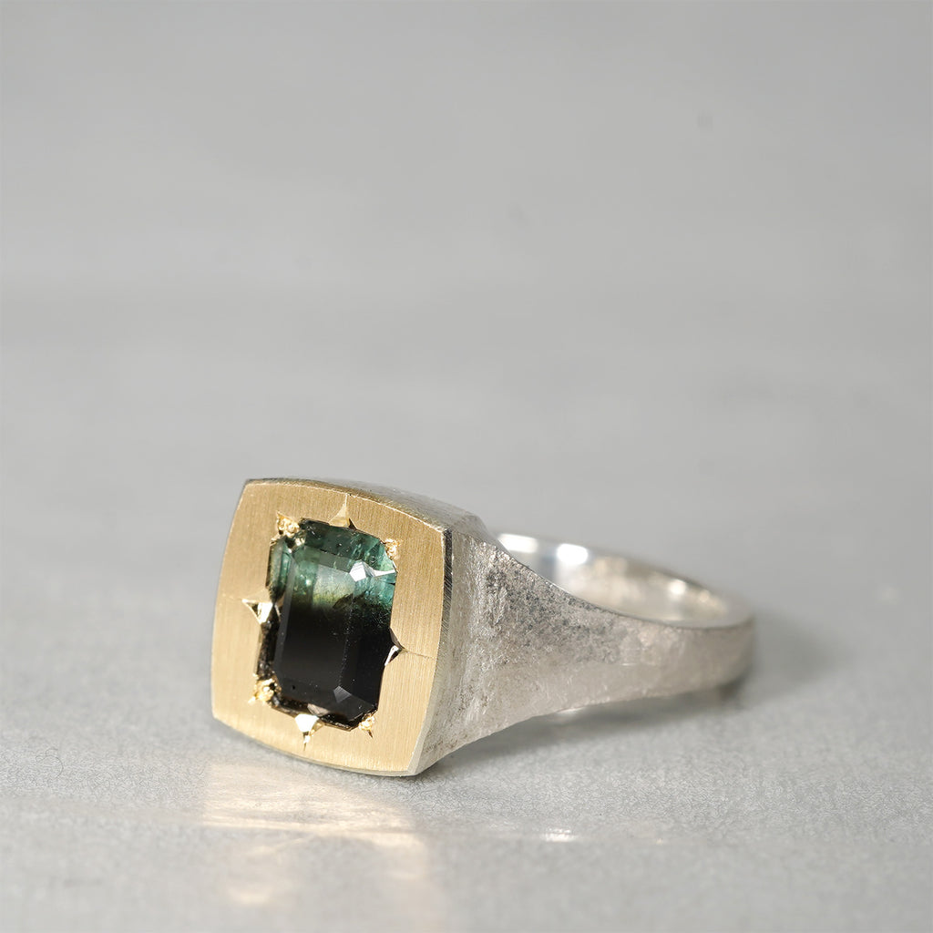 [Fuligoshed Sakae 15th Anniversary Item] GICLAT / K18YG/silver x Bicolor Tourmaline 0.95ct GLR873