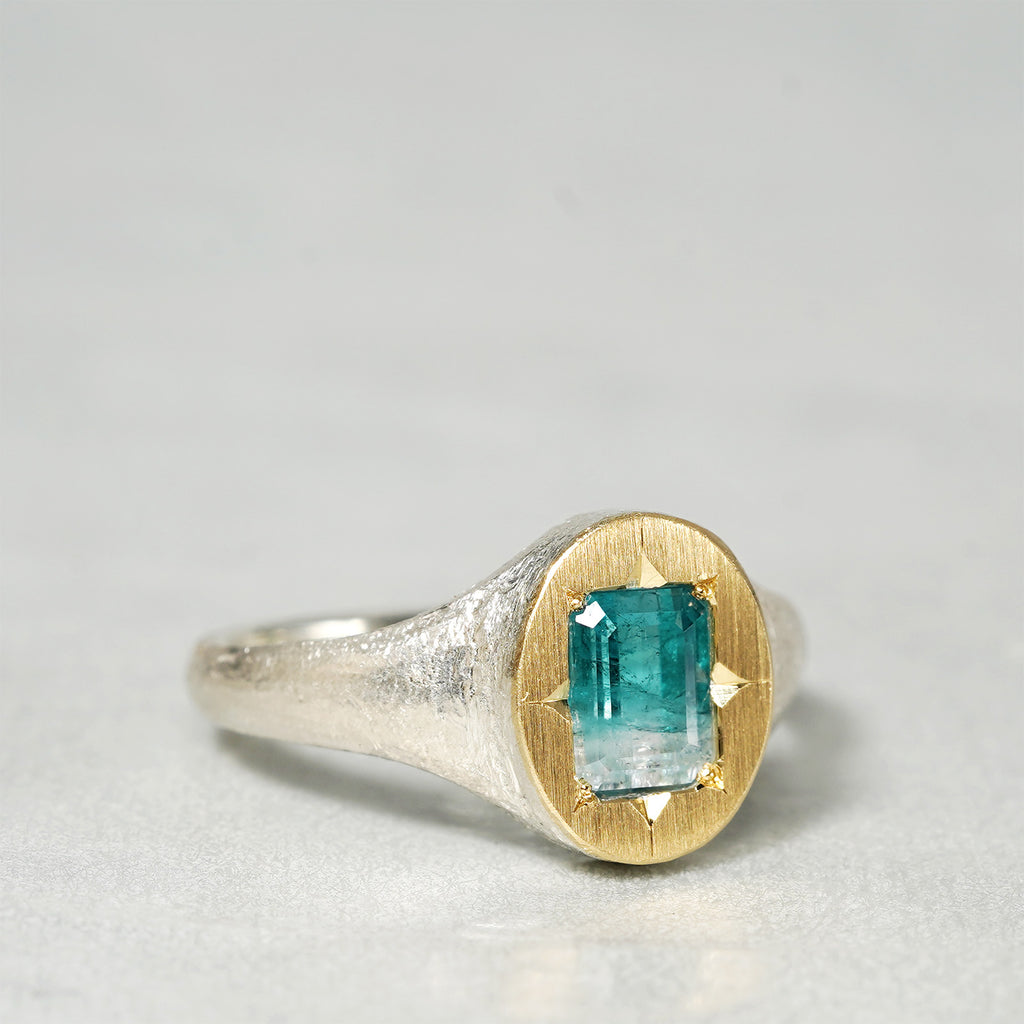 [Fuligoshed Sakae 15th Anniversary Item] GICLAT / K18YG/silver x Bicolor Tourmaline 0.66ct GLR874