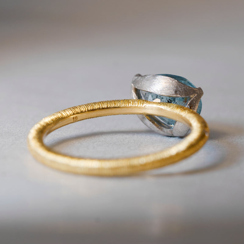 [5/3-5/25 Limited time only] 19un-neuf / Lotus Ring Moss Aquamarine CR05713