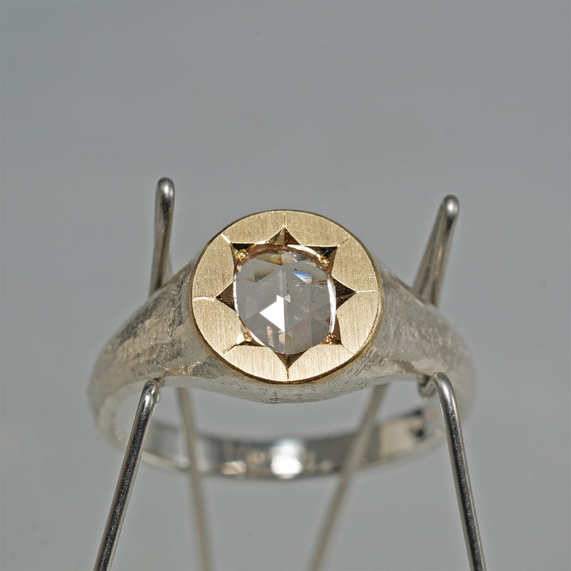 GICLAT / Silver Collection K18YG/silver x Brown Rose Diamond GLR789