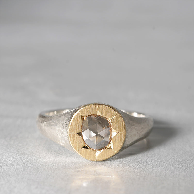 GICLAT / Silver Collection K18YG/silver x Brown Rose Diamond GLR789