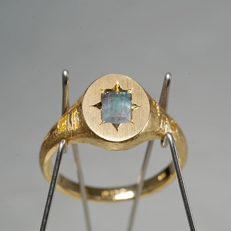 GICLAT / K18YG x Bicolor Paraiba Tourmaline 0.34ct GLR474