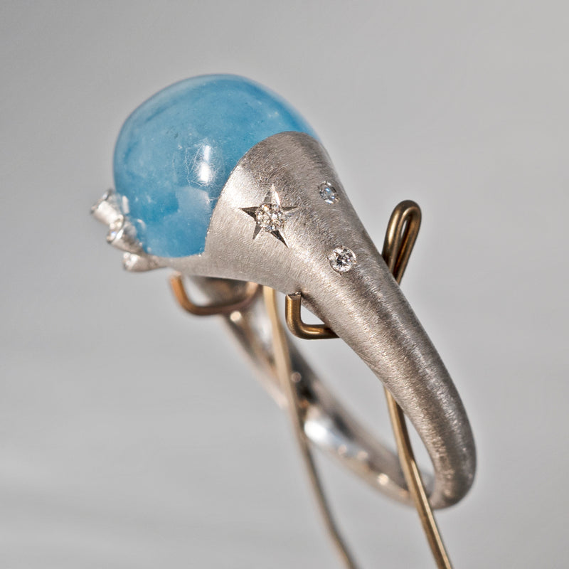 [5/3-5/25 Limited time only] 19un-neuf / Handsome Ring Aquamarine CR052135