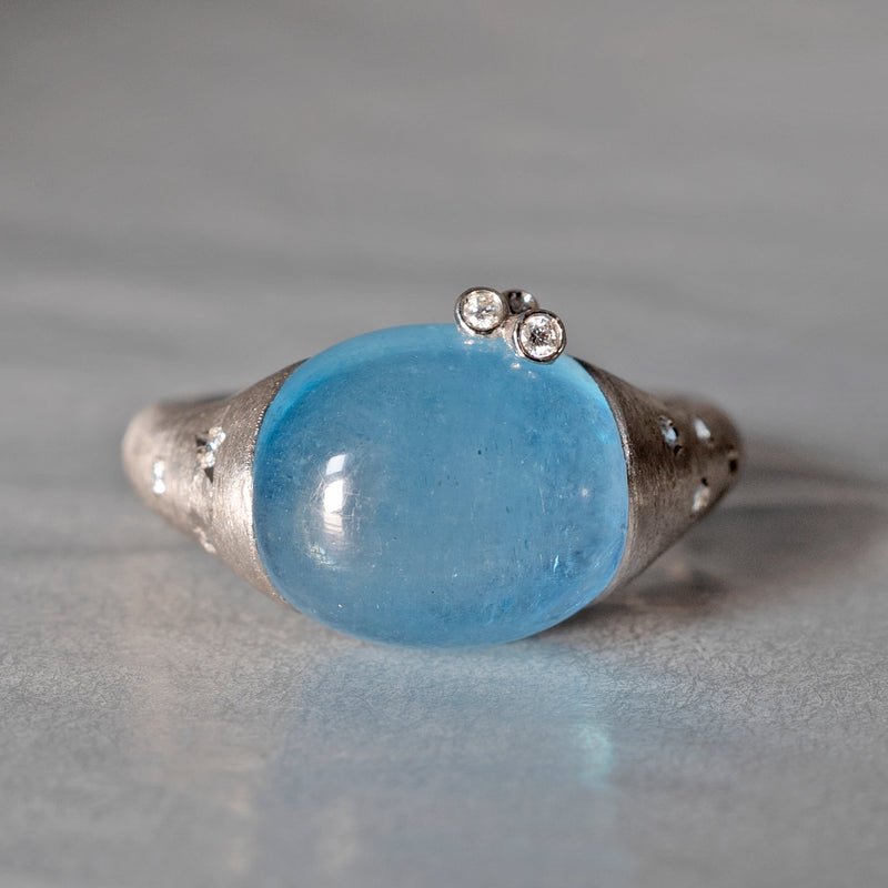 [5/3-5/25 Limited time only] 19un-neuf / Handsome Ring Aquamarine CR052135