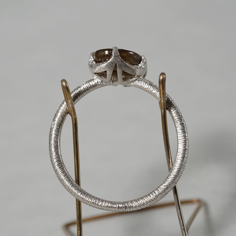 [5/3-5/25 Limited time only] 19un-neuf / Twist Ring Gold Sheen sapphire CR068125