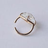 [Limited time only] hatsuyume / earcuff K10YG good news whiteTopaz(Matte) (c-0Y-gn-mtwt)