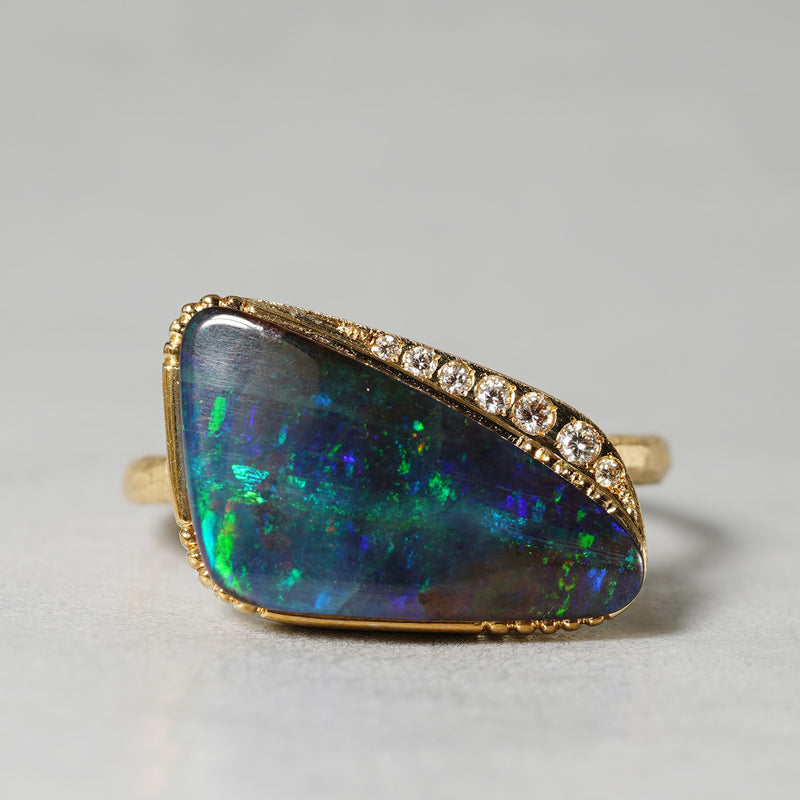 [Limited time only] 19un-neuf / Deep Sea Ring Boulder Opal OPR00311