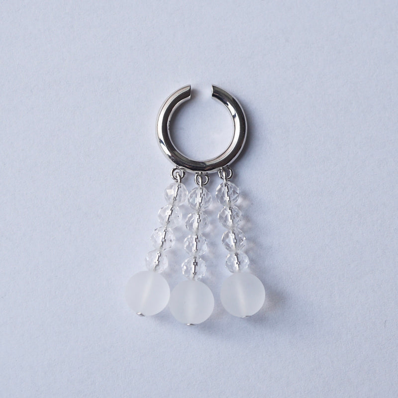[Limited time only] Hatsuyume / earcuff SV x crystal (c-sv-bz-cpmq)