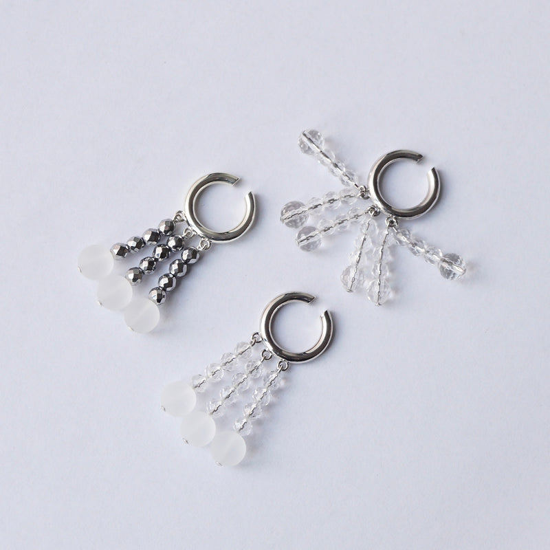 [Limited time only] Hatsuyume / earcuff SV x crystal (c-sv-bz-cpmq)