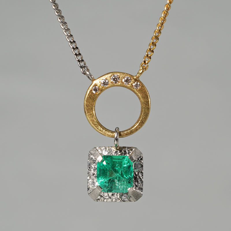 [5/3-5/25 Limited time only] 19un-neuf / emerald necklace emerald CN0650
