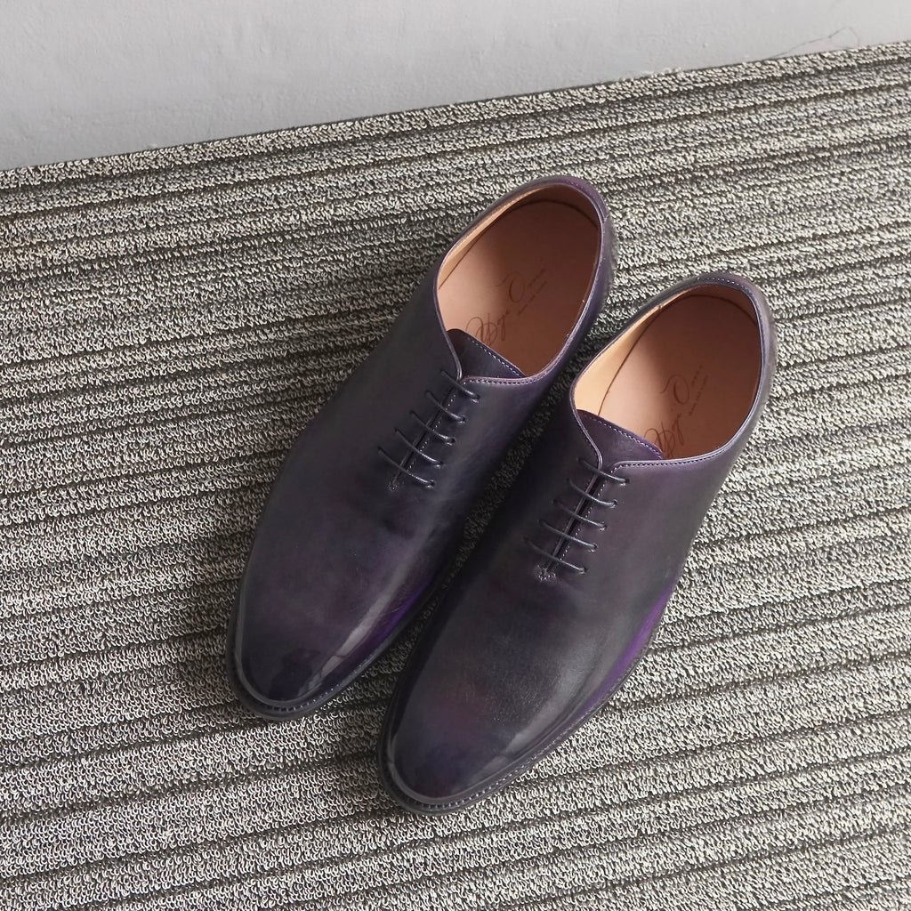 【期間限定掲載】yojiomi / hole cut shoes ＜slightly purple＞ 25cm