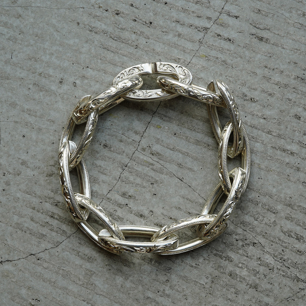 値引【VINTAGE)   Modern Bracelet 5/31期間限定】Mie Miyakawa Jewellery / Engraved Oval Chain