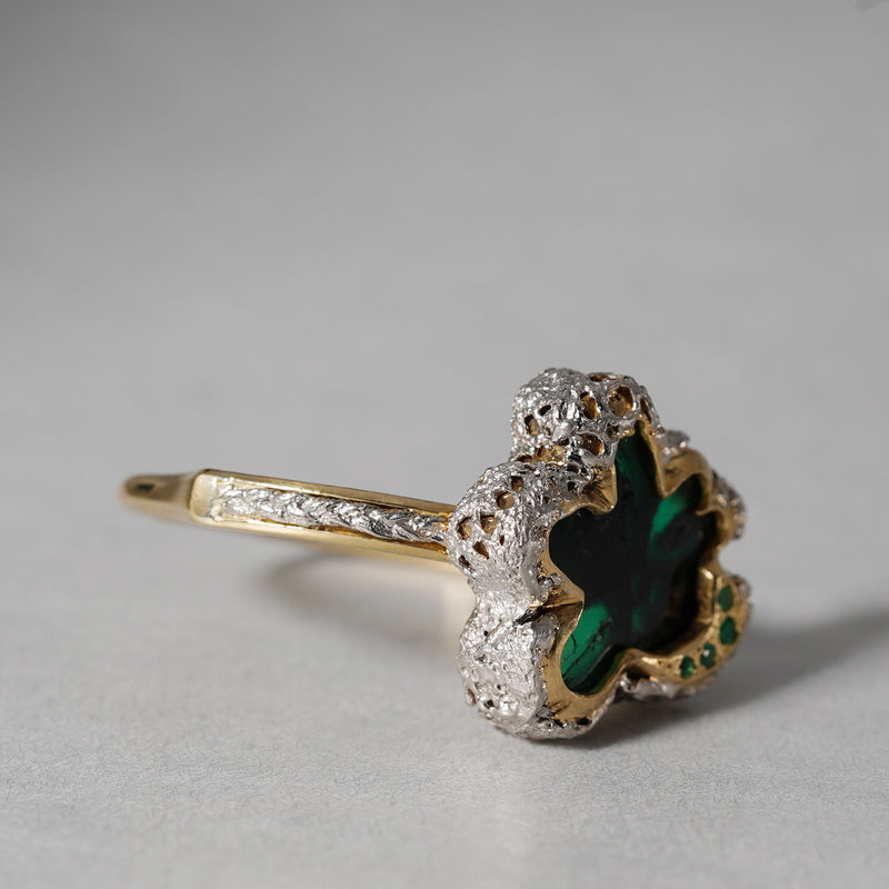 【-10/19限定】Curva ｙ Ruri JEWELRY/ [baroque] trapiche emerald