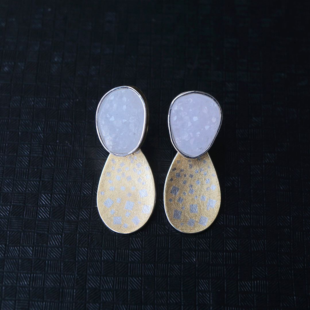 Hiroko Miyamoto / Ref.P-Cua6 水晶 ピアス – Fuligo / Fuligoshed