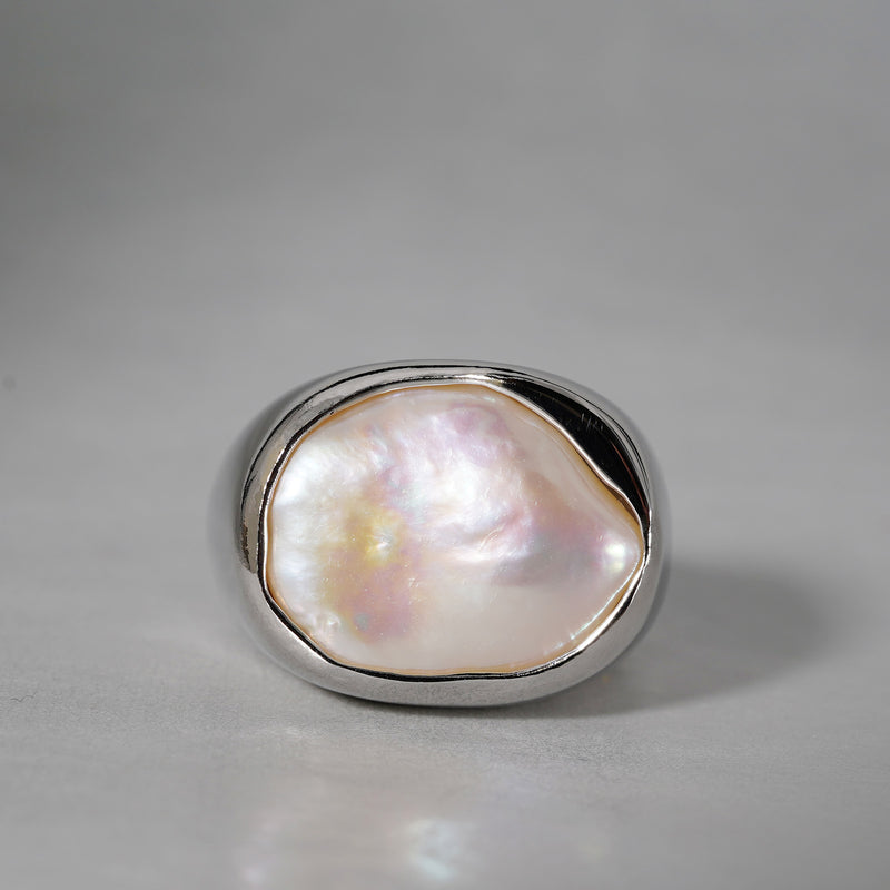 【期間限定-10/6】ODA / freshwater keshi pearl ring 21-1-R