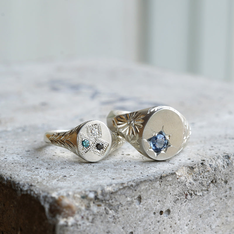 5/31期間限定】Mie Miyakawa Jewellery / Blue Sapphire Signet Ring