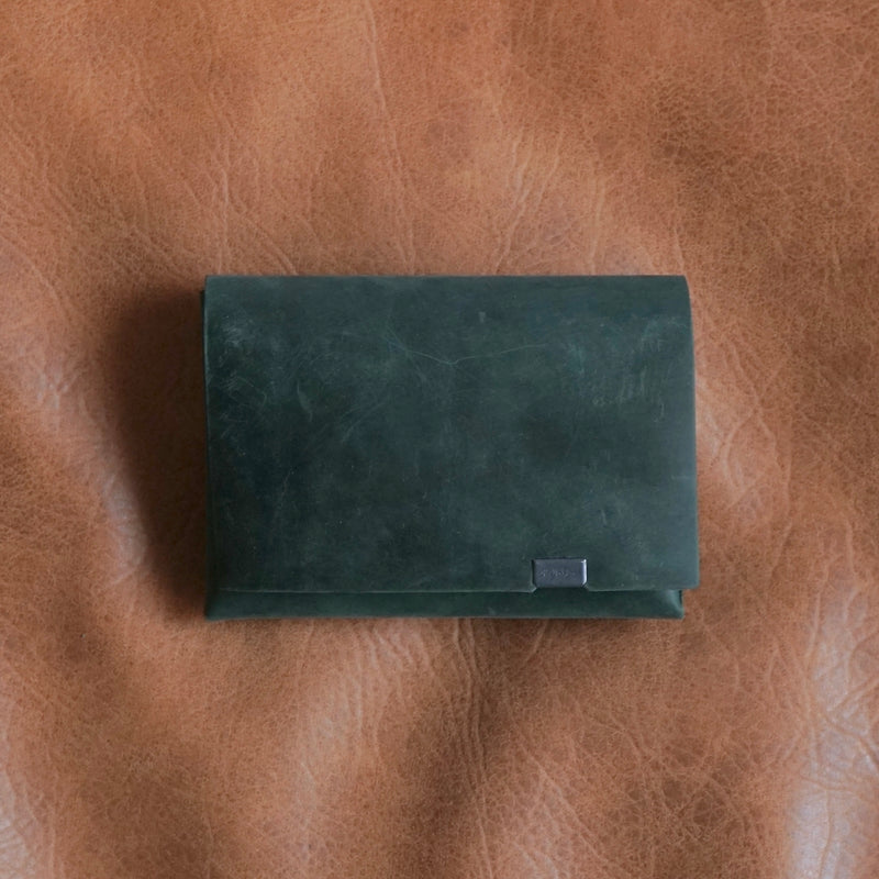 Shokugeki / Short Wallet 1.0 Oil Nubuck Green