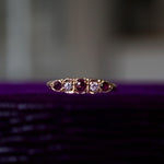 VINTAGE JEWELRY/ K18 Ruby×Dia ring