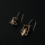 cocoon / pot & cup earrings brass