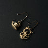 cocoon / pot & cup earrings brass