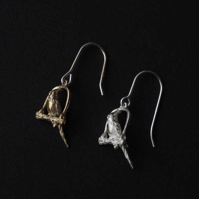 cocoon / cockatiel earrings