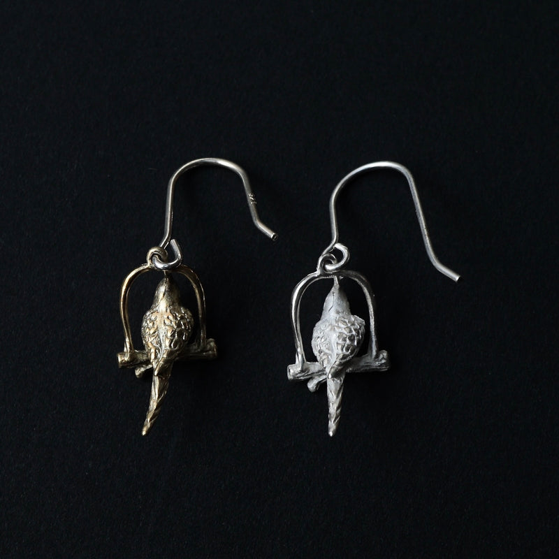 cocoon / cockatiel earrings