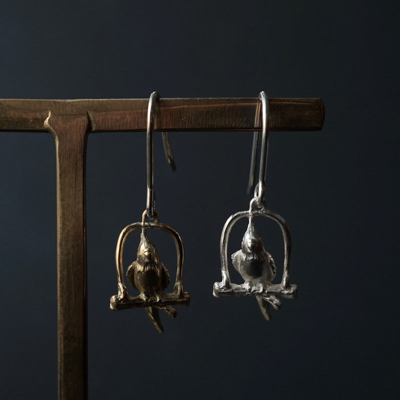 cocoon / cockatiel earrings