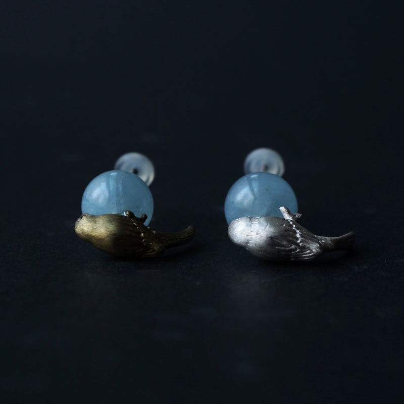 cocoon  / happy bird ピアス アクアマリン