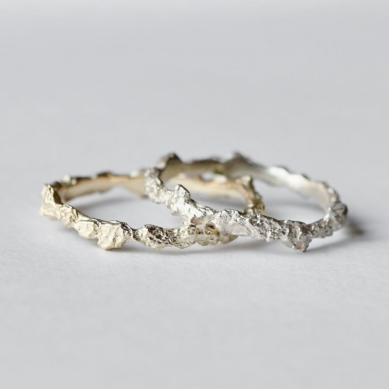 wada maki / Olive Bark Ring (Fragment) SV/K10YG